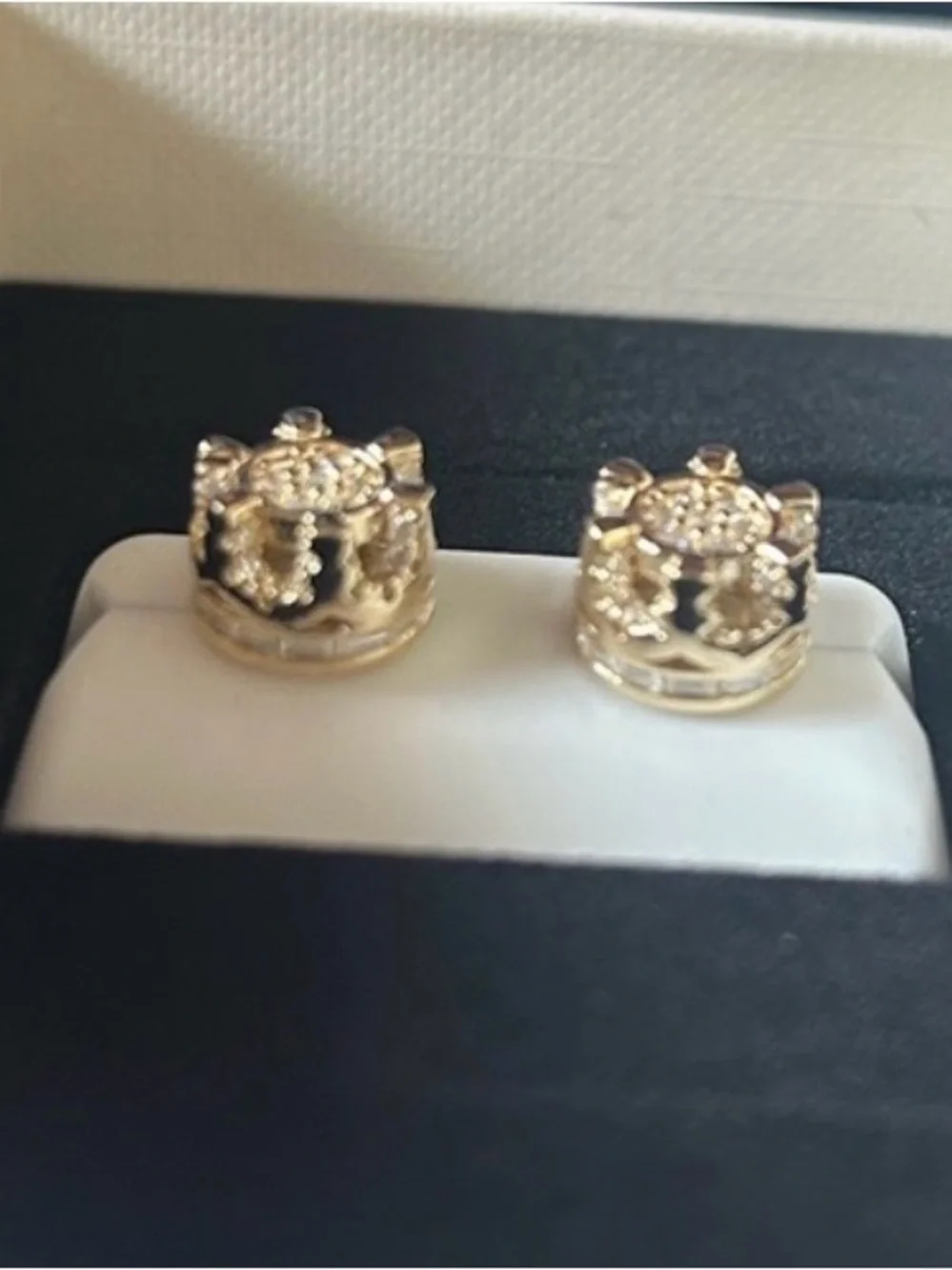 2 ctw. Moissanite Earrings 14k Gold over 925 Sterling Silver for Pierced Ears
